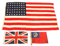 WWI WWII US BRITISH CBI FLAG BUNTING BANNERS LOT