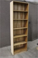 Cherry Wood Bookcase, Approx 27"x12"x84"