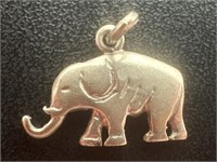 925 Sterling Silver Elephant Charm .86 Grams