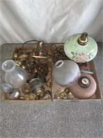 Antique lamp parts/globes