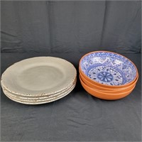 Tommy Bahama 4 Plates & 4 Bowls