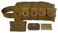 WWII 1942 M1 Cartridge Belt & 1st  Aid & Carrier