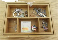 Jewelry box to include: sterling silver