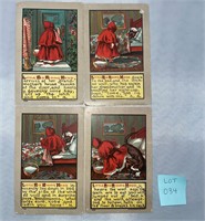 4 Little Red Riding Hood VTG Postcards Ephemera