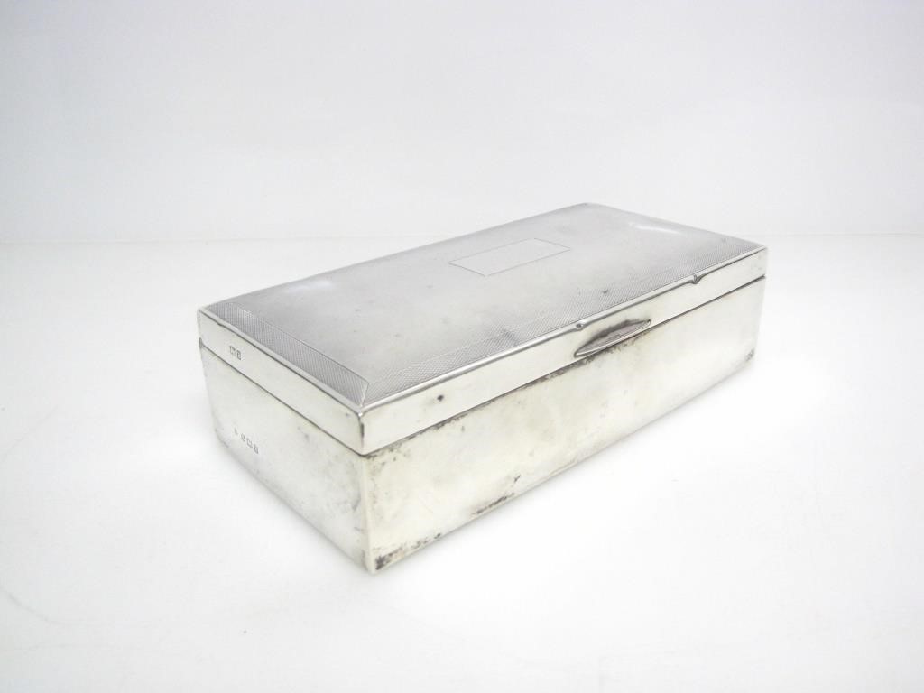 VINTAGE STERLING SILVER JEWELRY BOX WOOD INTERIOR