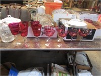 RED CUT TO CLEAR STEMWARE