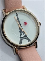 Decree Women Watch Eiffel Tower Paris Gold Tone