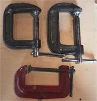 Lot of 3 MasterCraft C Clamps