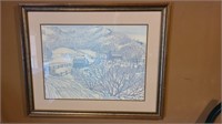 1978 Colorado Ranch Mark McMahon Signed Framed art