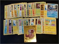 Lot Of 50 Pokemon Cards With Gold Foil