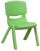 (5) Flash Furniture Green Plastic Stackable School