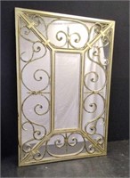 GOLDTONE METAL FRAMED MIRROR