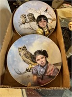 LOYAL GUARDIAN AND FAST FRIENDS DECORATIVE PLATES