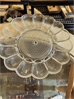 VINTAGE CLEAR GLASS EGG DISH
