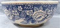 VINTAGE MASONS BLUE &WHITE LG BOWL