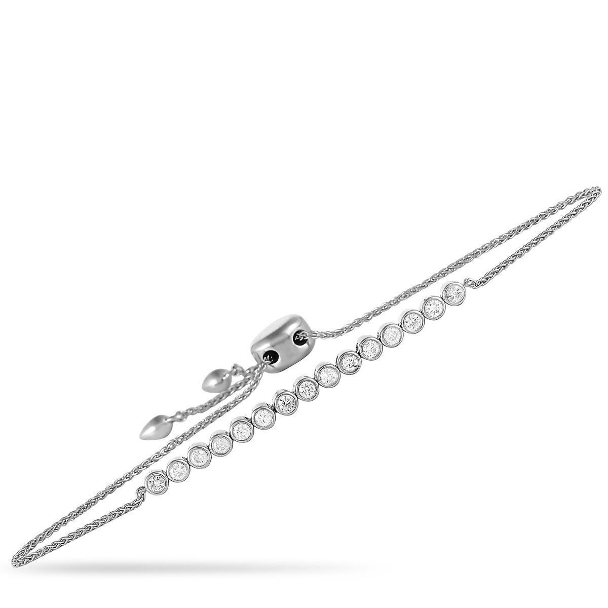 14K White Gold 0.50 ct Diamond Bracelet