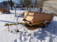 TILT-BED SNOWMOBILE TRAILER