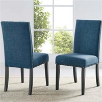 Roundhill Biony Dining Chair  Blue (Set of 2)