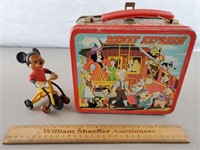 Vintage Mickey Mouse Toy & Metal Lunch Box