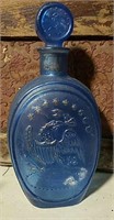 EZRA BROOKS - BLUE GLASS LIQUOR Decanter