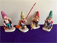4 Goebel Co-Boy Gnome Figurines