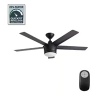 $139 Integrated LED Indoor Matte Black Ceiling Fan