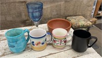 Misc Kitchen Items, Coffee Mugs, Pottery Bowl,
