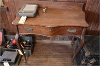 Vintage Oak Desk & Contents