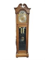 HERSCHEDES 5 TUBE MAHOGANY TALL CASE CLOCK