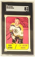 1967 Topps Hockey #38 Glen Sather SGC 8 NM-MT