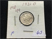 1931D Mercury Dime