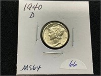 1940D Mercury Dime