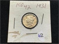 1931 Mercury Dime