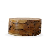 Natural Teak Root Oval Coffee Table