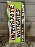 Interstate Battery sign aluminum single sided
