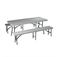 3pc Folding Table & Bench - OSP