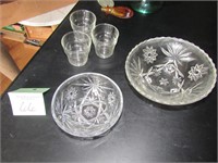 Cut glass Bowls Prescut Design