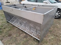 (2) 7' Stainless Steel hog feeders