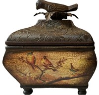 Decorative Footed Bird Storage Box