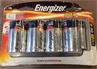 Unopened Package of 8 Energizer "D" Batteries
