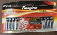 Unopened Package of 16 Energizer "AAA" Batteries