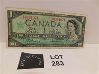 1973 CANADA 1 DOLLAR NOTE CROWE BOUEY