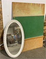 Oval Mirror & Chaulkboard