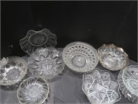 Crystal Cut Glass Bowls, Dishes, Platter