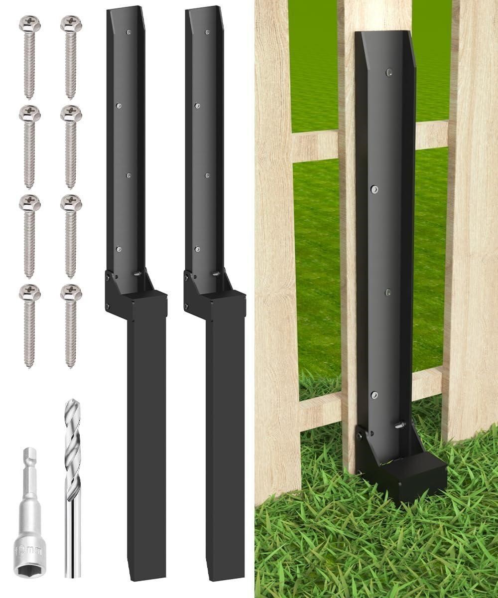 Fence Post Anchor Kit  Heavy Duty Metal Steel