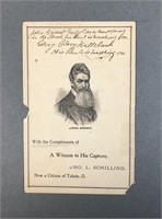 John Brown Memorial Card.