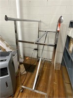 58” wide clothes rack with wheels