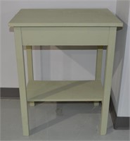 Vtg Painted Table (Light Green) with Drawer