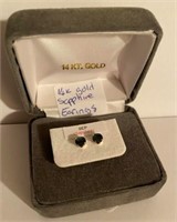 14K GOLD SAPPHIRE EARRINGS (SEPT)