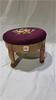 Hand stitched foot stool